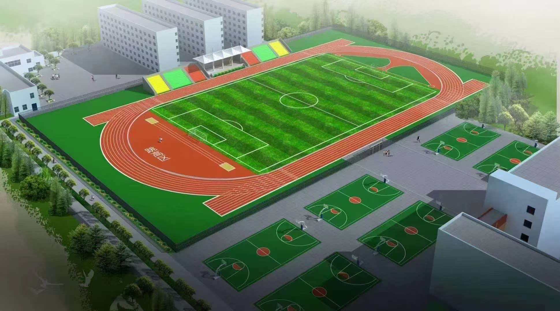 淄博市学校运动操场半预制型跑道 - 价格